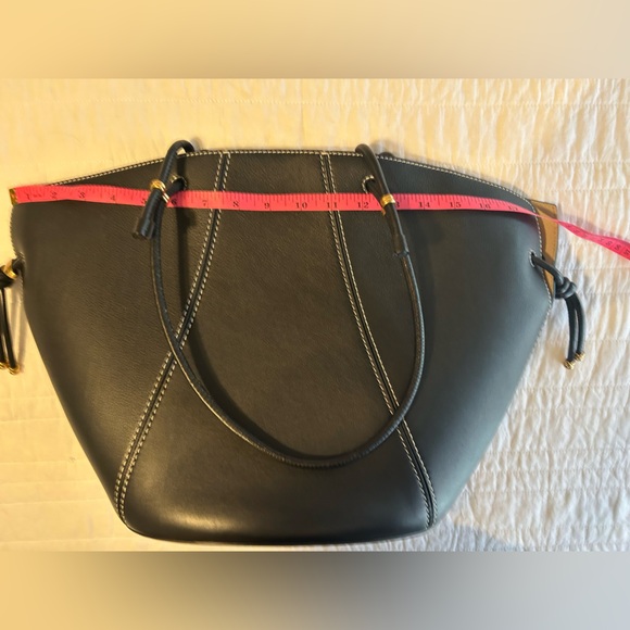 Tory Burch Black Leather Tote - Picture 3 of 4